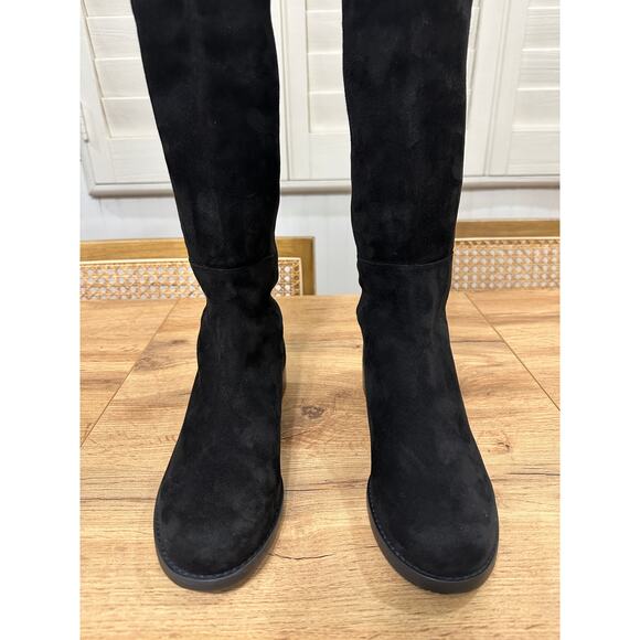 Stuart Weitzman 5050 Over The Knee Tall Boots Black Suede/Gaberdine Size 5 NWOB - Picture 6 of 16